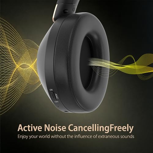 EAORUL Active Noise Cancelling Headphones 100H Bluetooth - image 2