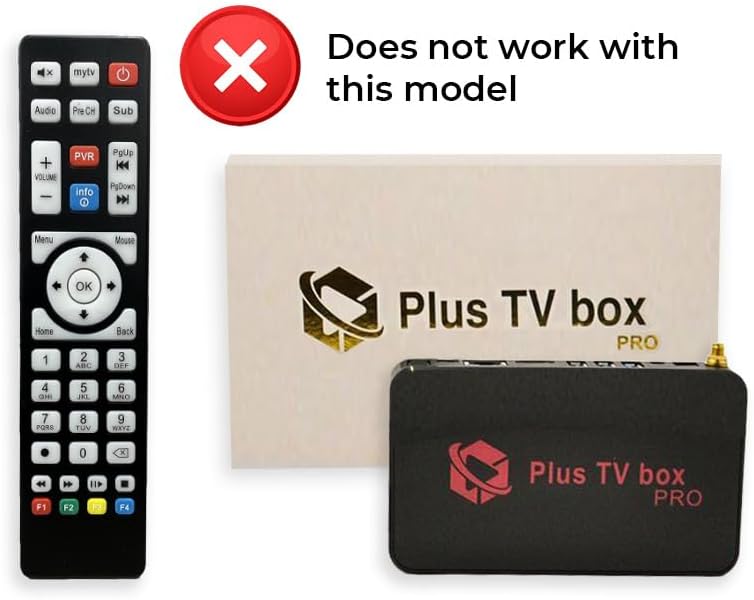 Incompatible device: Plus TV Box PRO with the remote control