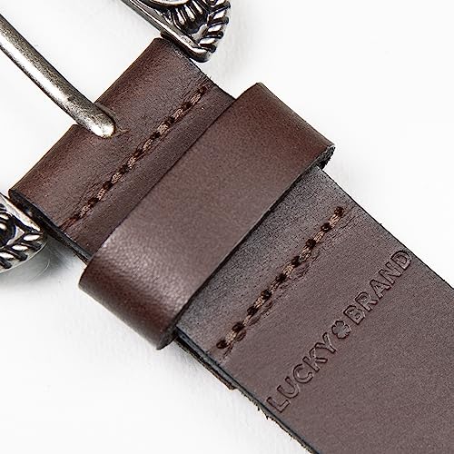 Image of Lucky Brand Women's Western Leather Belt | Classic | Fashion | Vintage | Buffalo Leather | Western-Inspired