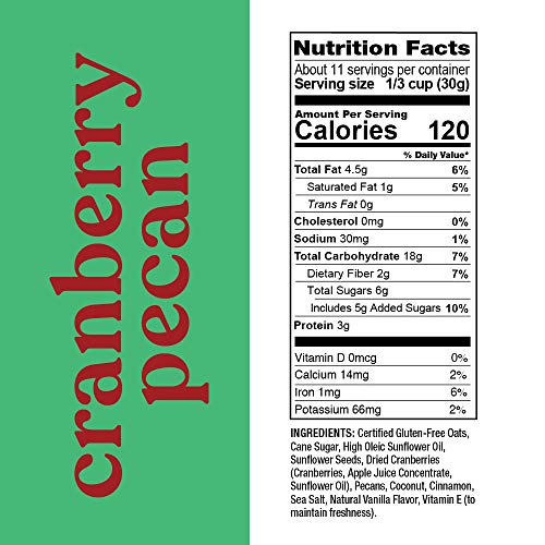 Love Grown Sweet Cranberry Pecan Oat Clusters, 12 oz. Bag, 6-Pack (Packaging May Vary) - Thumbnail 7