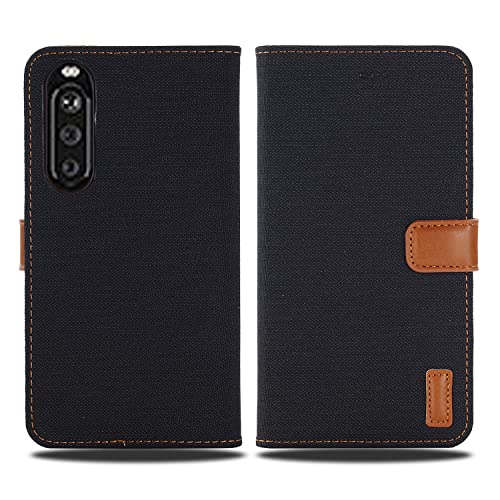 yViesazV^f fj P[X 蒠^ Xperia 1 IV/SOG06/SO-51C/A201SO Ή SONY 蒠P[XiubNjfjޗ J[h[|Pbg X}zP[X \j[ GNXyA1iv xperia1iv BLACK