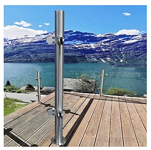 Balustrade en verre avec poteaux en acier inoxydable 304 pour rampe d'escalier et terrasse