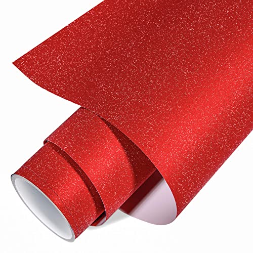 Vinyle adhésif scintillant rouge pailleté pour personnaliser votre décoration