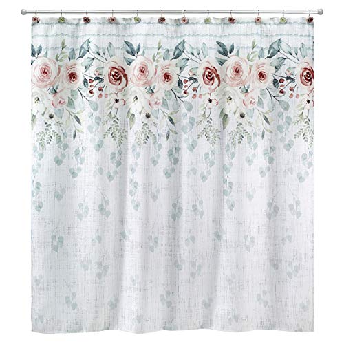 Avanti Linens - Shower Curtain, 100% Polyester Shower Curtain, Lightweight & Machine Washable...