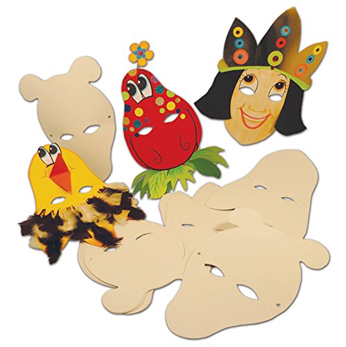 Springboard Mask Making Craft Activity Pack (Pack of 30), White