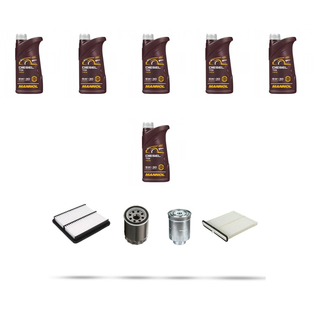 Kit tagliando 4 FILTRI e 6L OLIO M compatibile con Mazda Cx-5 (KE) 2.2 Skyactiv-D 110kw dal 2012