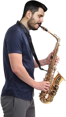 Miniatura 2 de Glarry Student Alto Eb E-flat Saxofón Saxofón Gold Lacquer SAX Kit para principiantes con estuche, cañas, pieza para la boca, paño de limpieza suave