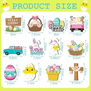 Marsui 24 pcs easter ornaments for tree happy easter wooden hanging ornaments egg bunny spring tree decorations gnome chick wood slices pendant with rope for home spring party decoregg  urban country home decor