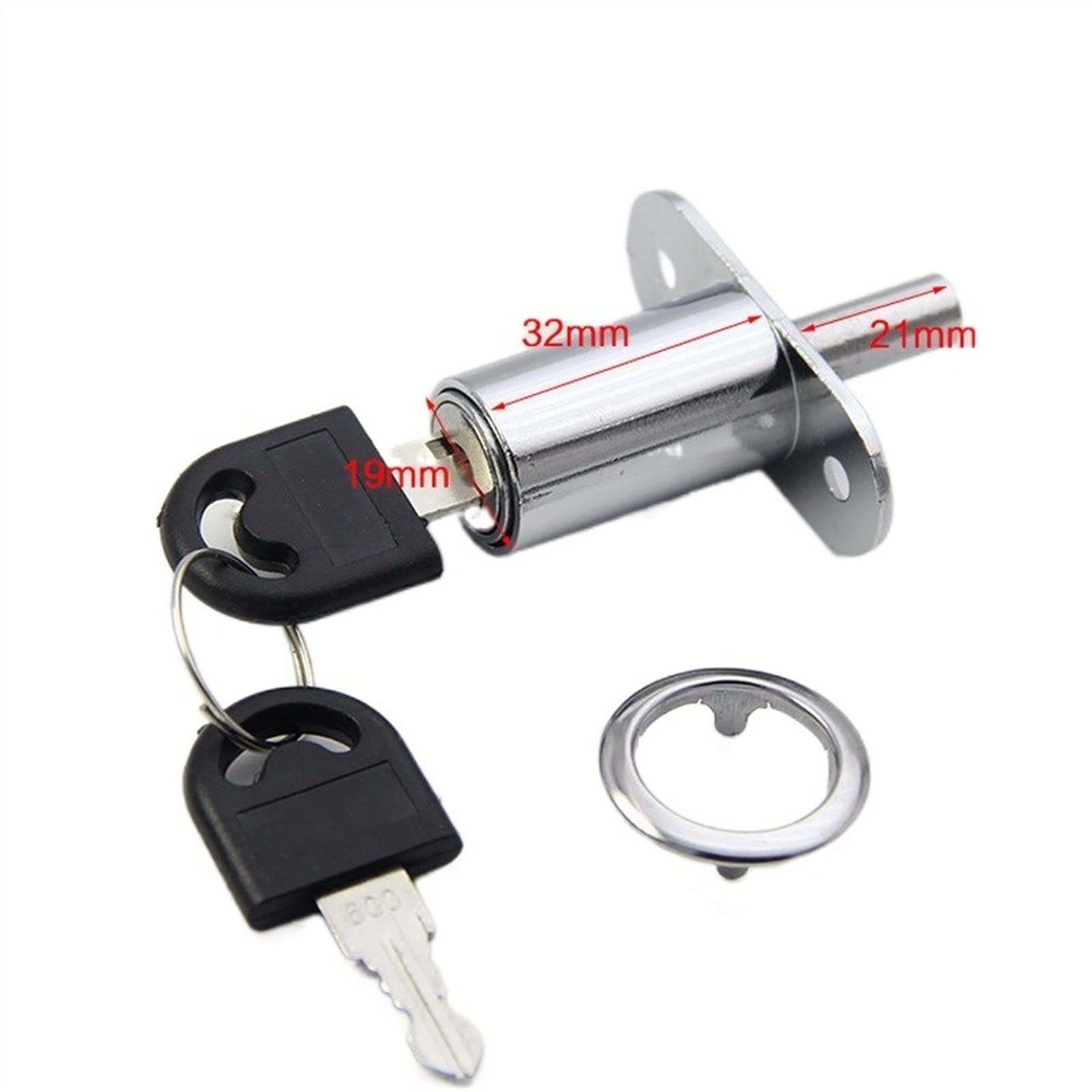 Utili serrature a cilindro a camma 23/32mm linguetta porta chiavistello armadio in legno armadio porta scorrevole con chiave hardware for mobili in lega 1 pezzo (Size : 32mm)