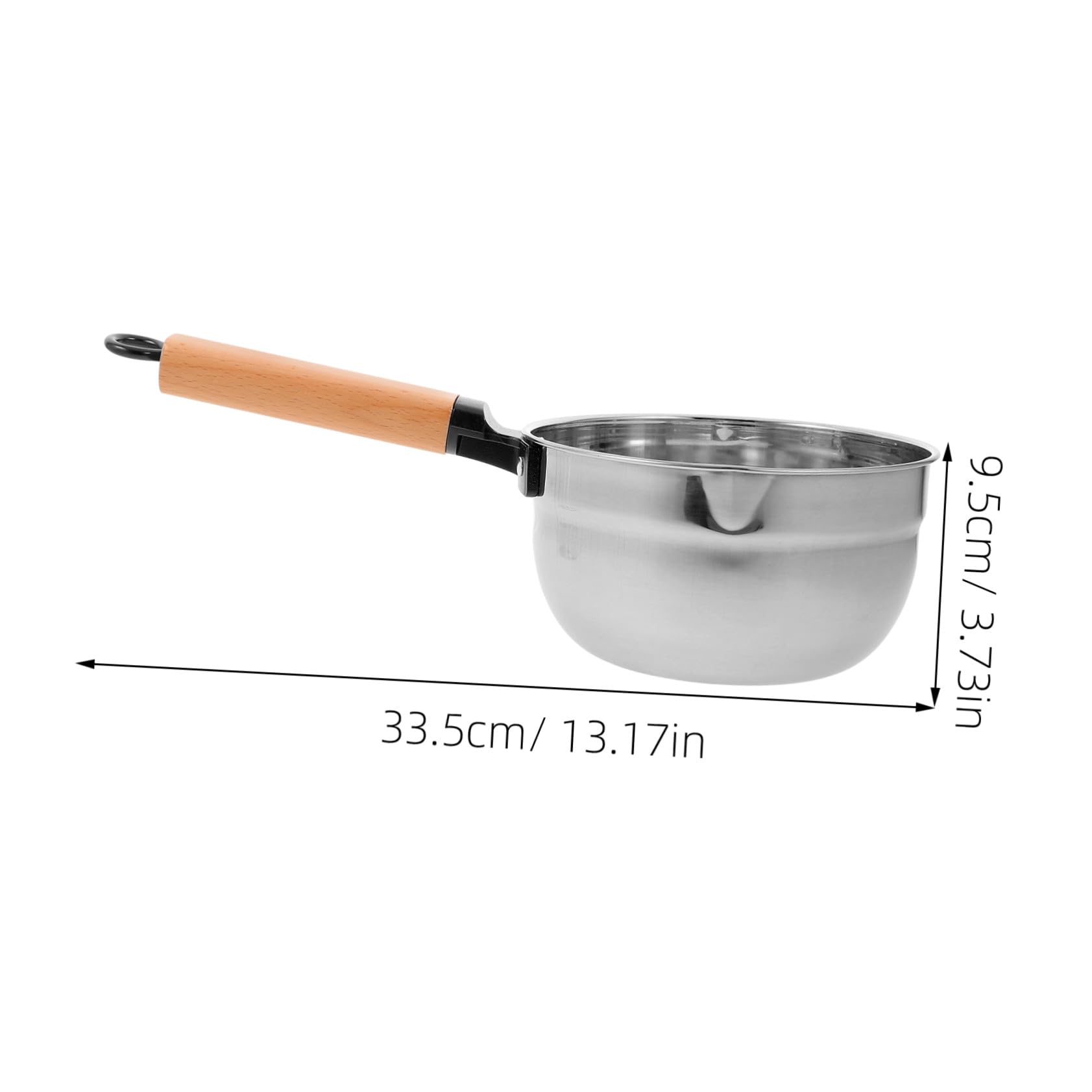 Edelstahl Wasserschaufel mit Holzgriff Langlebige Küchenschöpfkelle Leicht und Robust Rutschfestes Design für Haushalt und Kochen