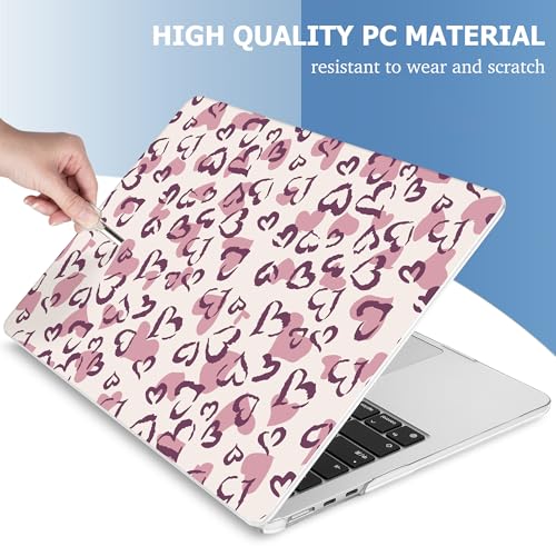 Image of Mektron Case for 2025 MacBook Air 13-inch M4 Laptop A3240 with 13.6-inch Liquid Retina Display,Compatible with 2024 2022 M3 /M2 MacBook Air 13 inch Hard Shell Cover,Fit Model A3113 A2681,Heart Art