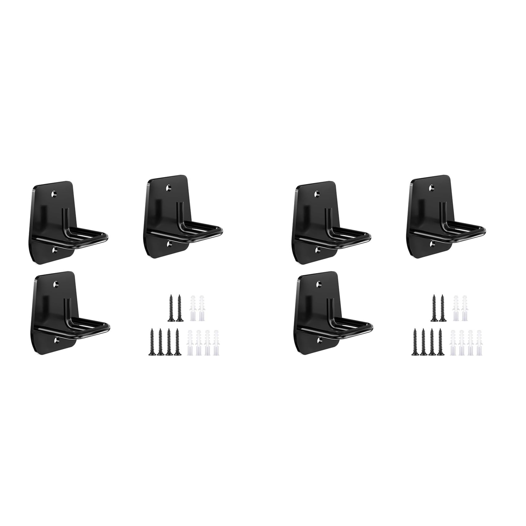 Jnchdghwa Women's Black Wall Mount Resistance Band Anchor, 6Pcs Workout Anchors Hooks For Resistance Bands, Home Gym Accessories Equipment