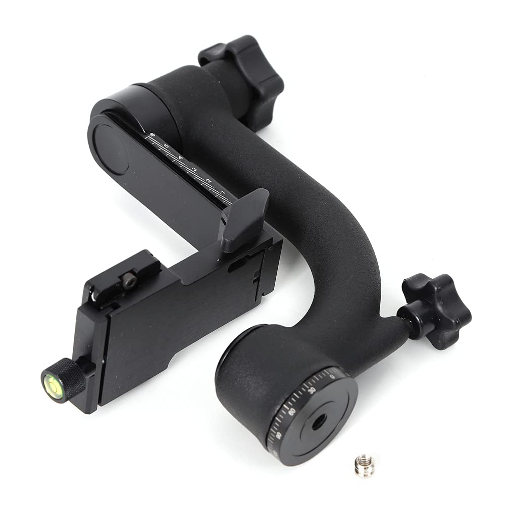 Tripod Head 360° Tripod Panoramic Gimbal Pan Head Ball Mount 22 x 8 x 21 cm, soporte de estructura suave panorámico tripod Head para cámara de telefoto, color negro, DENGFEN