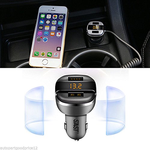 Generic 5V 3. 4A Dual USB Car Charger Adapter +Voltage/Current Display