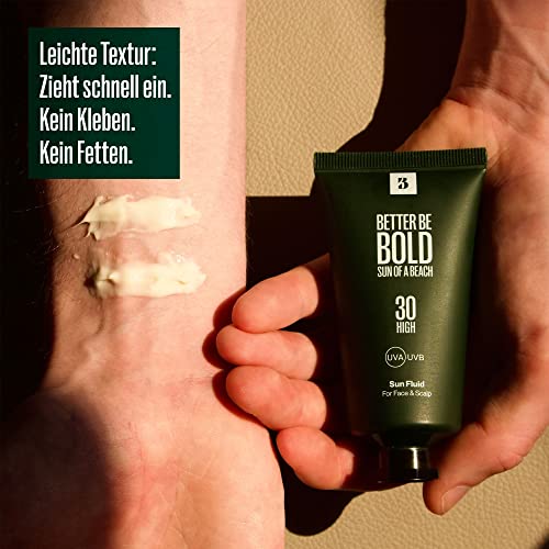 BETTER BE BOLD Nicht fettendes Sonnenfluid mit LSF 30 | Zieht sofort ein | Hautpflegend | Parfümfrei | Wasserfest | Für… - Image 6