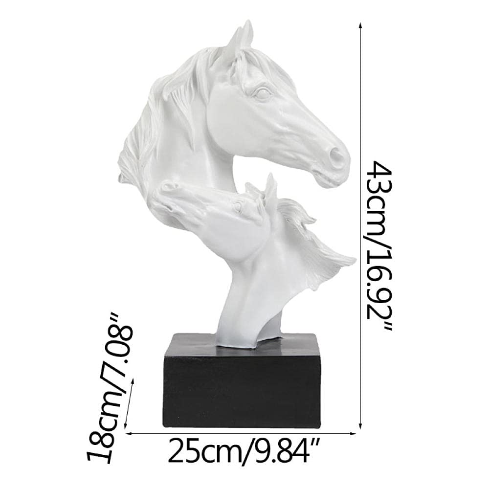 Amazon.co.jp: 置物白い馬の彫刻の彫像の装飾工芸品 : ホーム＆キッチン