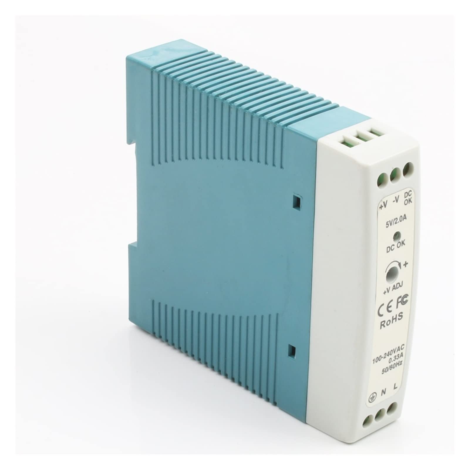 Alimentatore 12V 5V 15V 24V 36V 48V 10W Alimentatore su guida Din Driver CA AC/Ampia striscia LED a tensione costante per progetto computer, stampante 3D (Tensione di ingresso: 1, Tensione di uscita