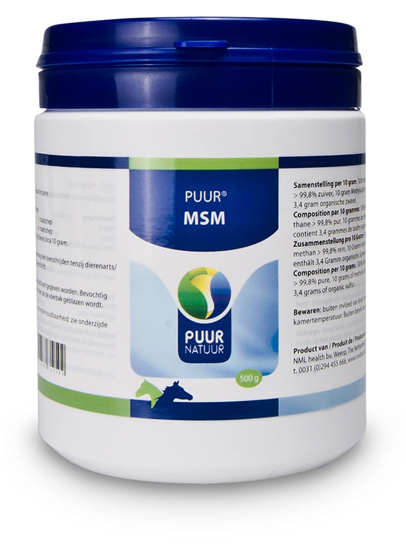 Puur MSM 500 g complément en poudre de soufre organique pour le bien-être animal