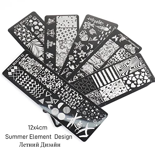 6Pcs Stamp For Nails Plate Set Stamp Tool For Nails Flower Beauty Butterfly Stamps Gel Polish Design Nail Art Stamper For Slow Drying Nail Polish Nail Stamper Plates Manicure Set Nail Art Kit #TOP5