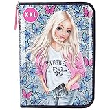estuche top model lentejuelas Brand: Depesche Depesche Top Model 0411174 - Estuche para lápices (tamaño XXL) diseño de Mariposa, Azul, Gris, Rosa