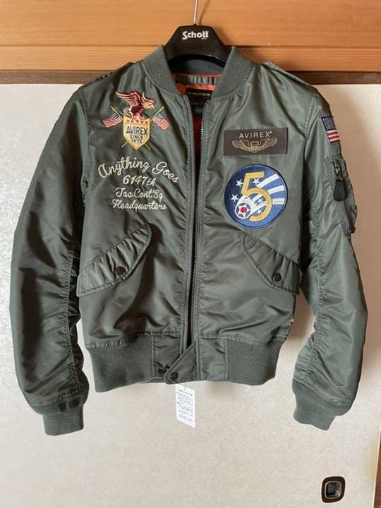 Amazon.co.jp: AVIREX L-2 5th AIR FORCE フライトジャケット （着丈