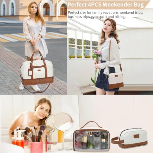Wogarl 4PCS Weekender Set with Toiletry Bag
