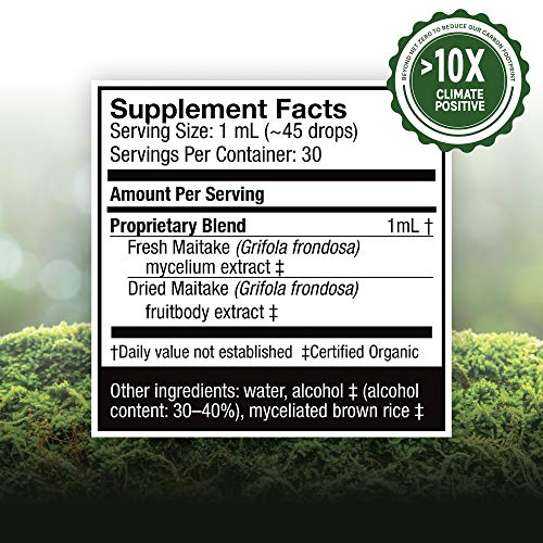 Host Defense, Maitake Extract, Mushroom Supplement, Plain, 1 Fl Oz #TOP1