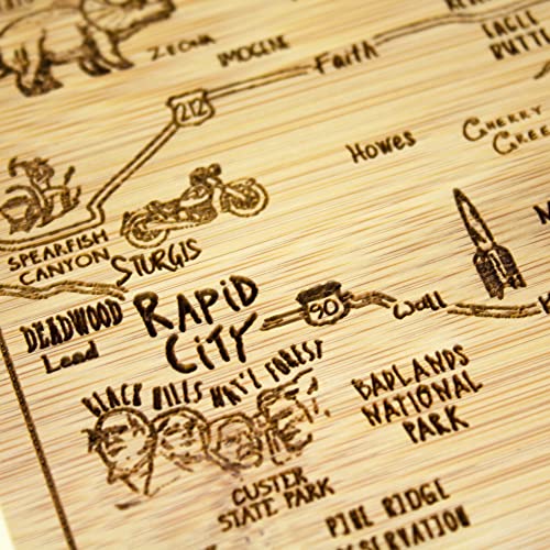 Image of Totally Bamboo A Slice of Life South Dakota State Serving and Cutting Board, 11 inch x 8.75 inch