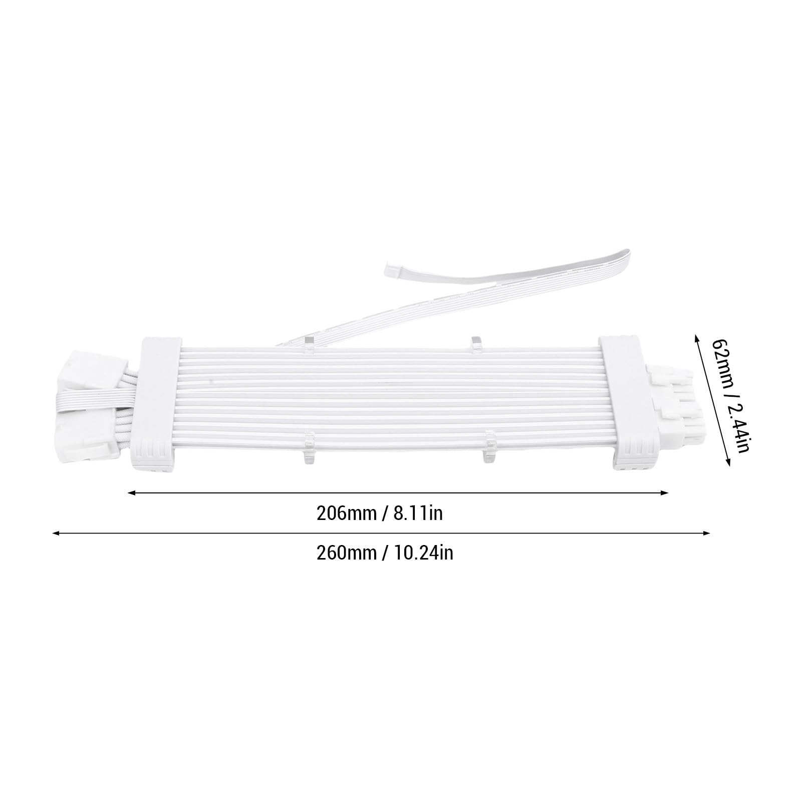 Cable de Fuente de Alimentación ARGB con Efecto de Luz de Meteorito |Tira LED de Sincronización de 5 V para Tarjeta Gráfica de Placa Base de PC, Cable de Neón de 120 Cuentas de Luz con