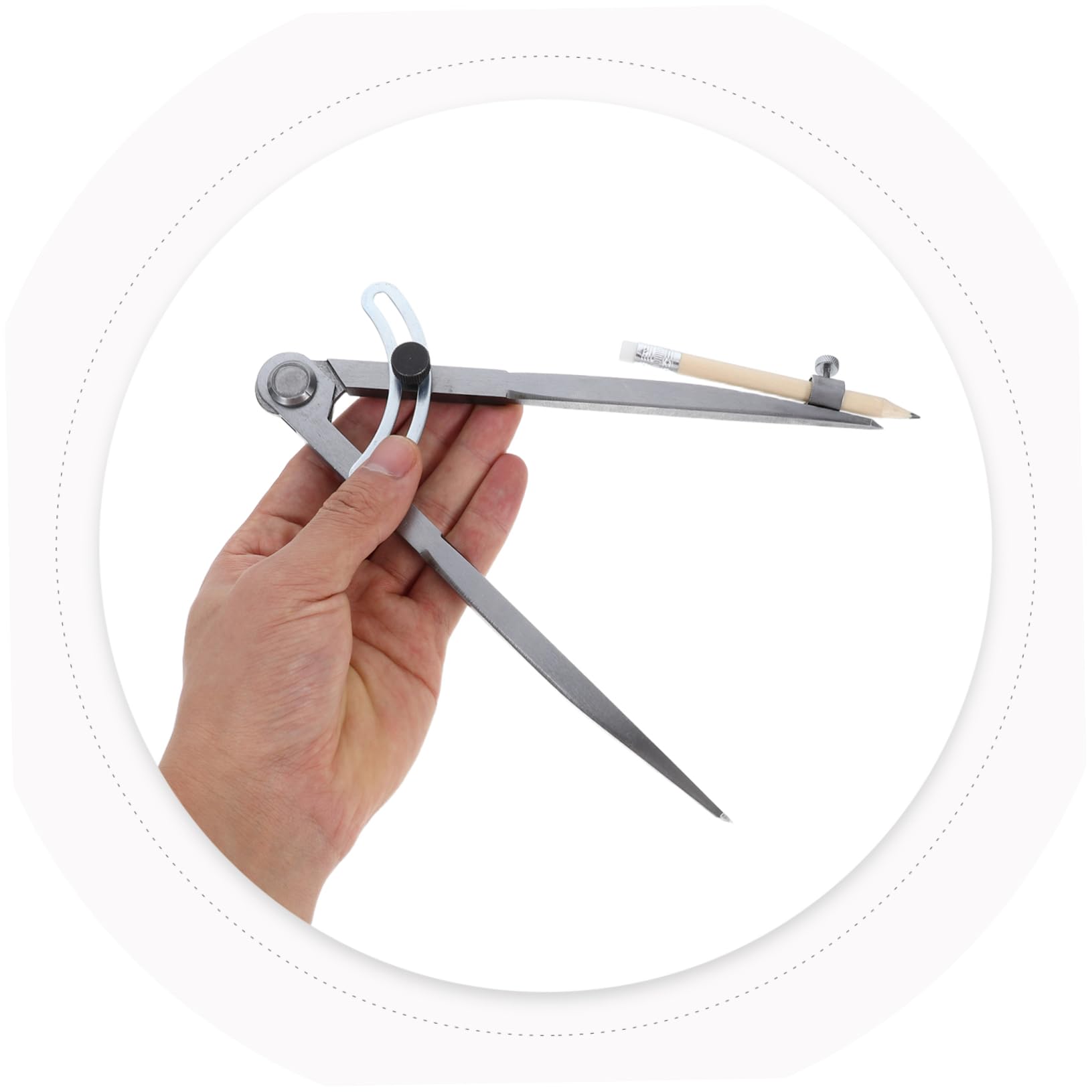 1set Compasso Con Portapenne Compasso Carbonioso Per Disegno e Lavorazione Del Strumento Di Precisione Per Ingegneria e Progetti Creativi