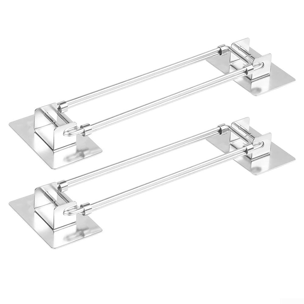 Verstellbare Kühlschrankstangen für Wohnmobil, Edelstahl, verstellbar, 32 - 57 cm, Wohnmobil-Aufbewahrungsstange für Wohnmobil-Kühlschrank
