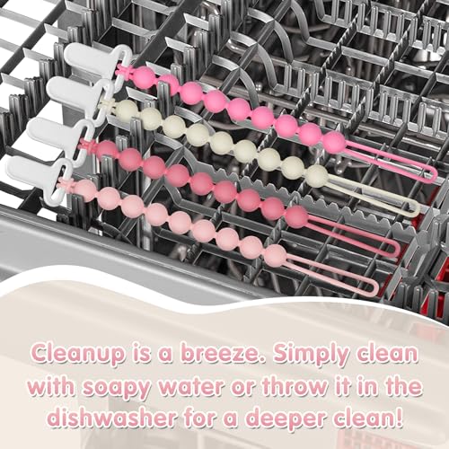 Image of Pacifier Clips Baby Girls - Draklary 4 Pack Paci Clip Silicone Soothe Baby Binky Holder for Newborn Essentials Shower Birthday Gift Scenes