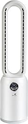 SENYA Fresh Air 2 in 1 Silent Column Fan with HEPA Air Purifier - Bladeless Standing Fan - Wide Angle Oscillation - Remote Control Included and 24 Adjustable Speeds