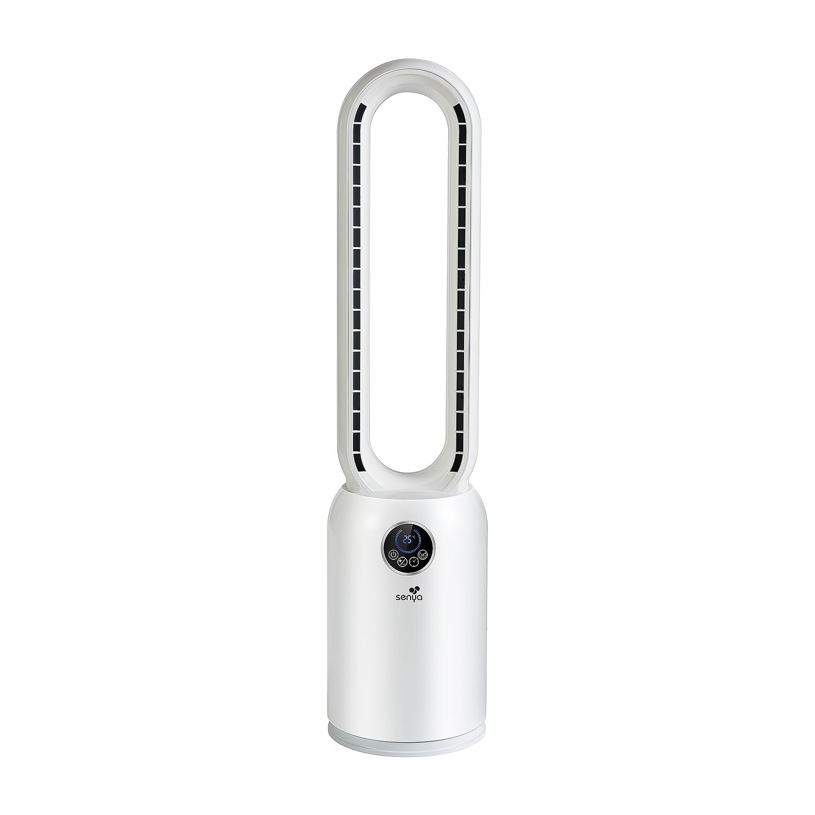 SENYA Fresh Air 2 in 1 Silent Column Fan with HEPA Air Purifier - Bladeless Standing Fan - Wide Angle Oscillation - Remote Control Included and 24 Adjustable Speeds - 1