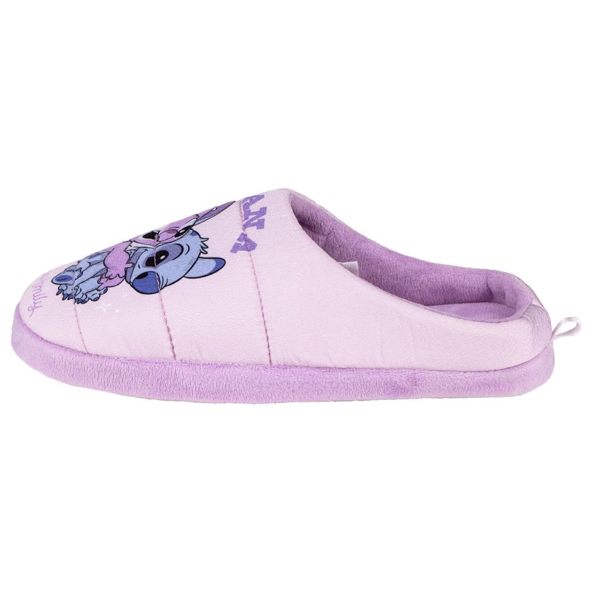 Disney Mixte Stitch Chaussons Slipper, Rosa, 40/41 EU Étroit