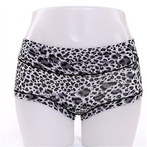 4 Pack Of Women's Underwear Of Leopard Print, With Medium Size Stretchy Soft Breathable High Middle Waist Panties #TOP4