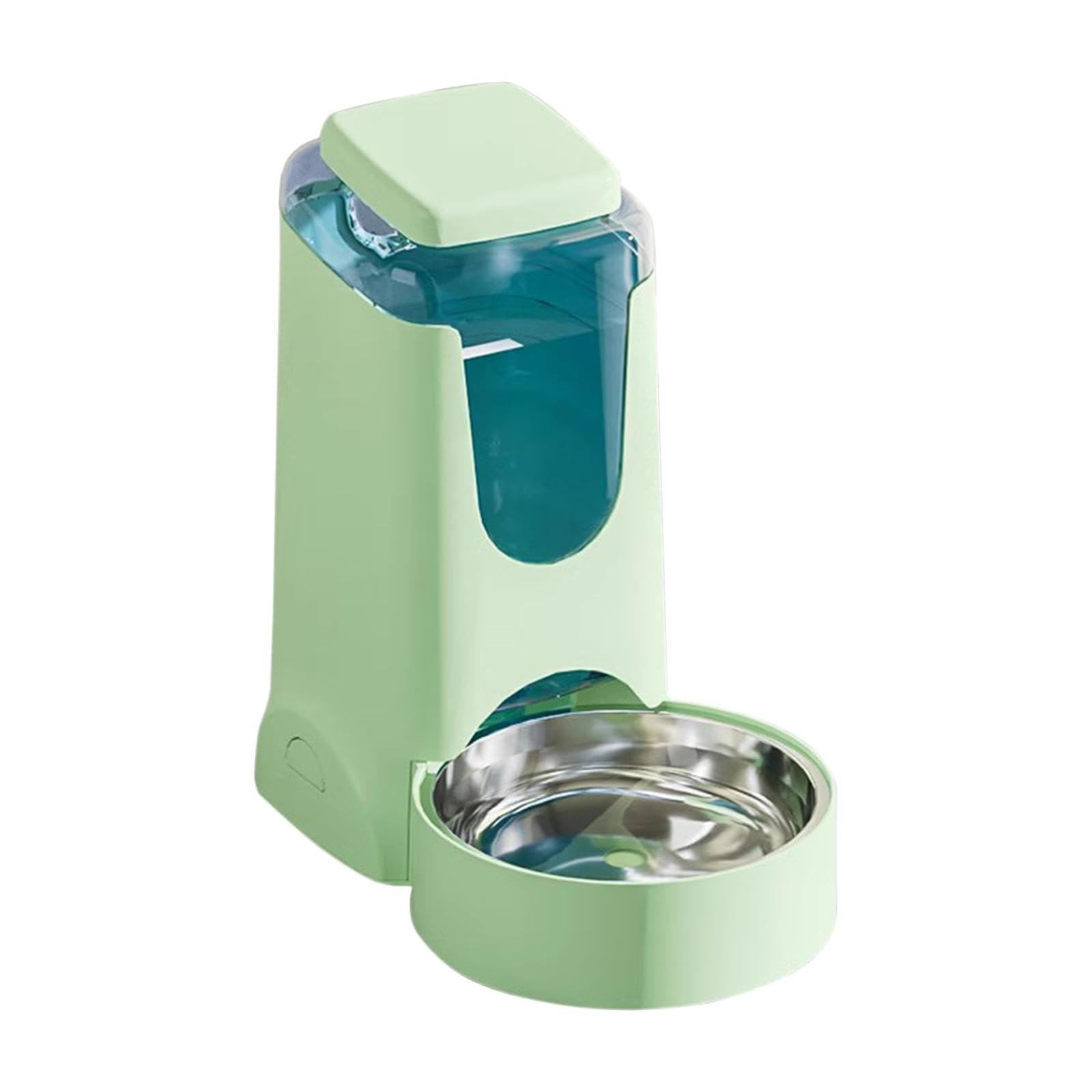 Dispensador Automático Fuente de Bebida Comedero Recipiente de Agua para Perros Gatos Material Antiderrame Muy Práctico y Adecuado para Conejos, Verde