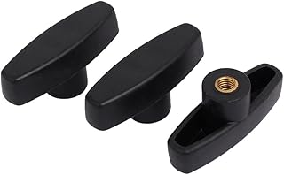 Aexit 7mm Female Other Mechanical Hardware Accessories Thread Rotating Adjustable T Clamping Handle Screw Knobs Black 3pcs Model:96as394qo240
