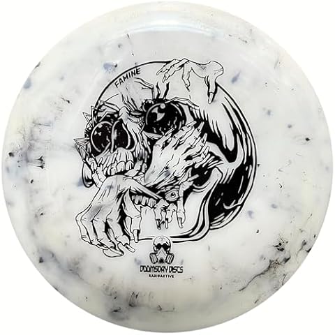DOOMSDAY DISCS Famine Long Distance Driver | Excellent Flight for All Disc Golf Players | Glow-in-The-Dark Plastic Cover