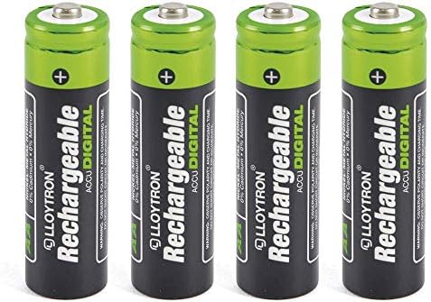 LLOYTRON NiMH Rechargeable AccuPower Batteries / AA Size / 800mAh / 4 Pack - B011