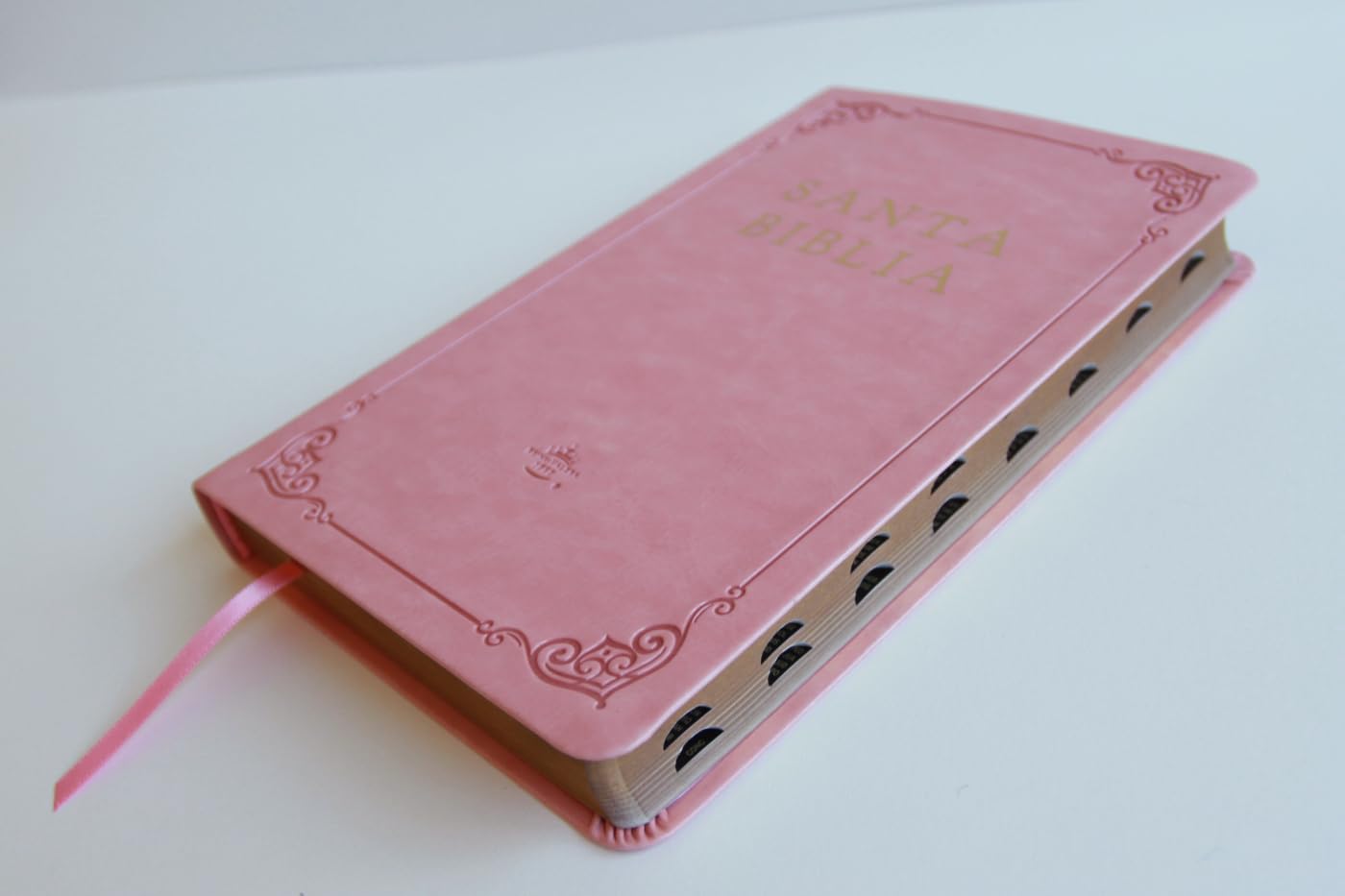 Biblia RVR 1960 letra grande tamaño manual, Piel rosada con índice / Spanish Bible RVR 1960 Handy Size Large Print Leathersoft pink with index: ... Piel Rosada / Reina-Valera 1960 Leathersoft
