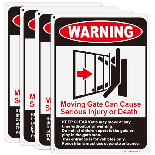 Panneau moving gate résistant décoloration pour signalisation danger de portail battant