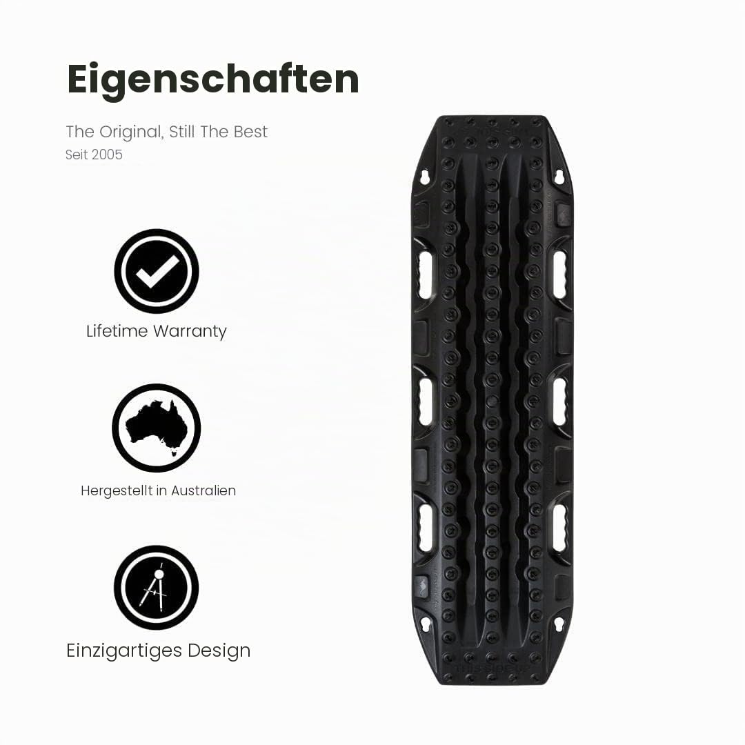 MAXTRAX MK II Off-Road Bergungs-Boards Sand Matsch Schnee Orange (Schwarz)