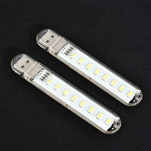 Vokaro Usb Light,Night Light Plug In,Small Led Light Stick With 8 Lamp Beads For Power Brick/Portable Power Station(Pack Of 4)(White) #TOP4