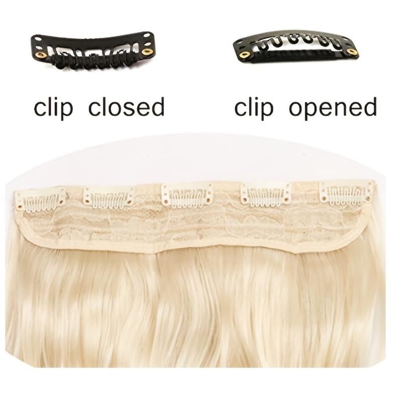 Image of 24 inch Heat Resistant Clip In Synthetic Straight Hair Extensions - Synthetic Hair Extension /Ponytail Long Braided Ponytail With Elastic Hair Ties Synthetic Hair Extensions (Style 8)