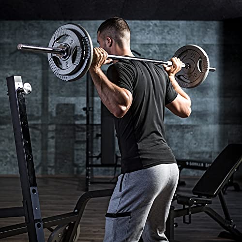 GORILLA SPORTS® Barre d'Haltère - Longue 170 c, Diaètre 30, ax