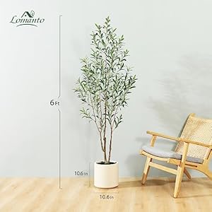 Lomantoartificialolivetrees6fttallfakeolivetreesforindoorfauxolivesilktreelargeoliveplantswithwhiteplanterforhomedecorandhousewarminggift1pack Urban Country Home Decor Lomanto artificial olive trees 6 ft tall fake olive trees for indoor faux olive silk tree large olive plants with white planter for home decor and housewarming gift 1 pack urban country home decor