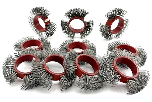 Image of 10PCS,Abrasive Wire Wheel Belt, Bristle Blasting Wheels for Surface Blaster | 0.7mm Carbon Spring Steel, Metal Blaster Wheels, 23mm Coarse Wire Wheel