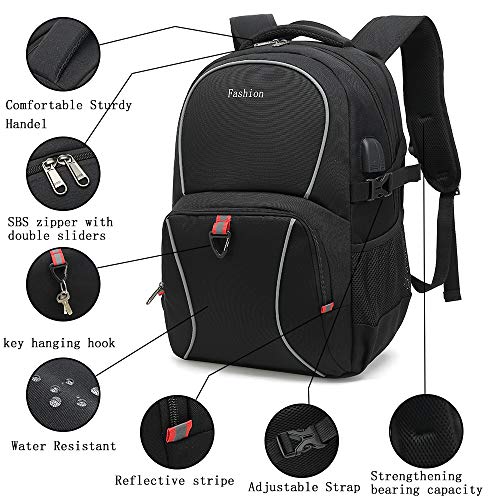 Durable-Travel-Laptop-Backpack-School-Computer-Backpack-with-USB-Charging-Port-Headphone-Interface-Water-Resistant-Book-Bag-for-Women-Men-Fits-14-175-Inch-Laptop-and-Notebook