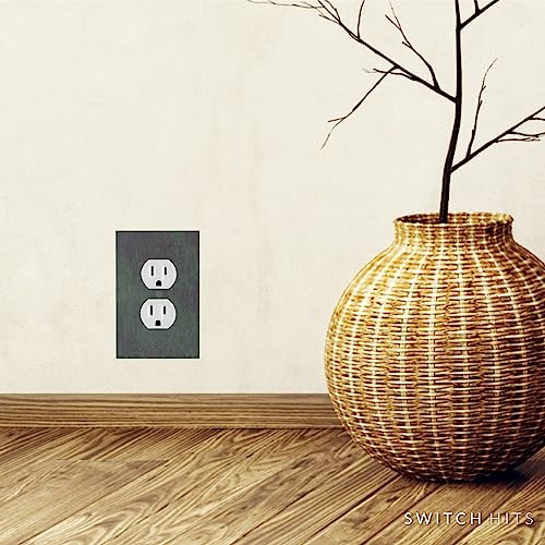 Electrical SWITCH HITS Outlet Wall Plate 1 Duplex | Single Outlet Cover Receptacle Plug Face Plate | Decorative Mottled Vermont Slate - Natural Earth Tone | 1 Gang, 3.25" W x 5" H by SWITCH HITS - Image 7